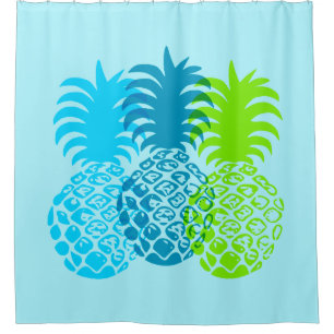 Momona Pineapple Hawaiian Tropical Shower Curtain