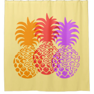 Momona Pineapple Hawaiian Tropical Shower Curtain