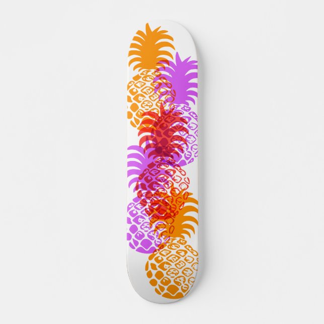 Momona Pineapple Hawaiian Tropical Skateboard (Front)