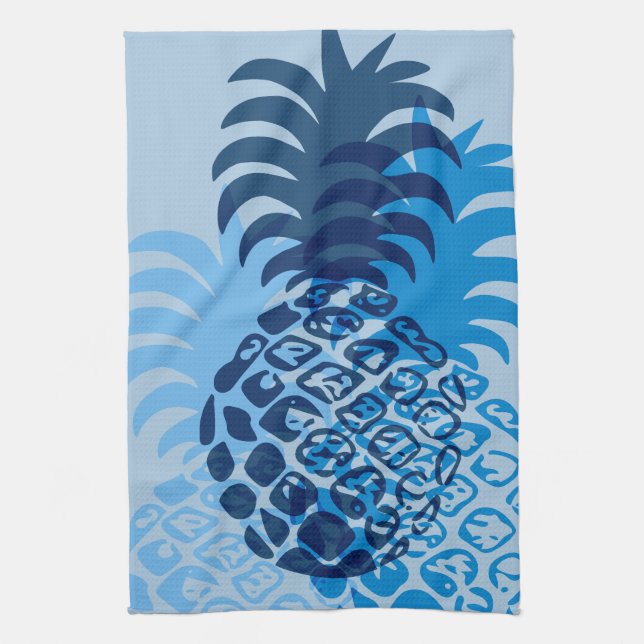 Momona Pineapple Hawaiian Tropical Tea Towel (Vertical)