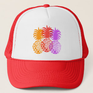 Momona Pineapple Hawaiian Tropical Trucker Hat