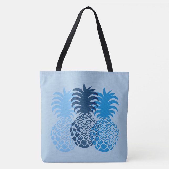 Momona Pineapple Tropical Trio Hawaiian Beach Bag (Front)