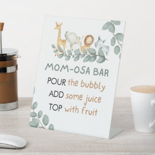 Momosa Bar Favours Sign Baby Shower Invite