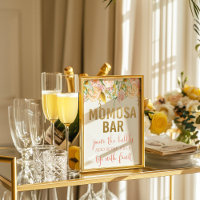 Momosa Bar Floral Sign