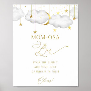 Momosa Bar Sign, Baby Shower Drinks Bar Poster