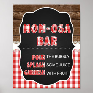 Momosa Bar Sign - Red Baby Q