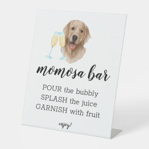 Momosa Bar Watercolor Labrador Retriever Theme Pedestal Sign