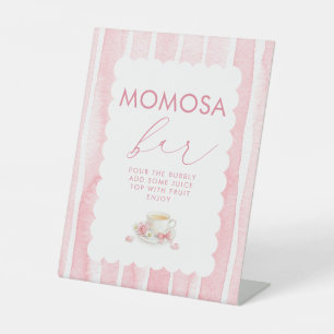 Momosa Tea Bar Girl Baby Shower Table Sign