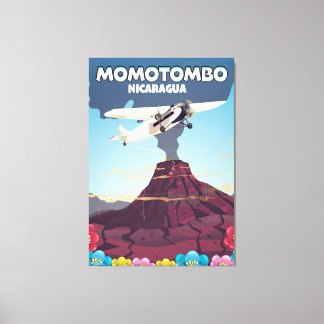 Momotombo Nicaragua volcano travel print. Canvas Print