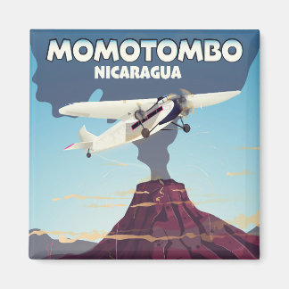 Momotombo Nicaragua volcano travel print. Magnet