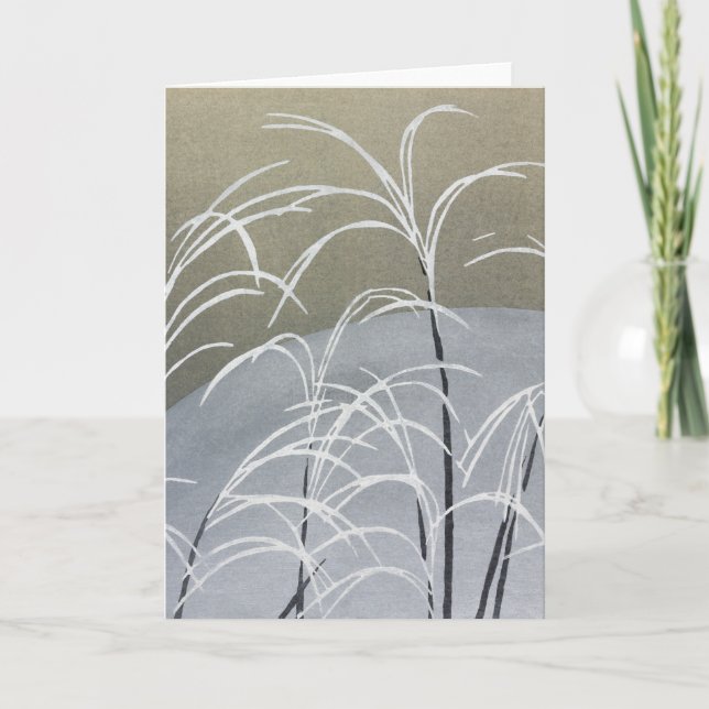 Momoyogusa Flowers Vintage Folded Greeting Card (Front)