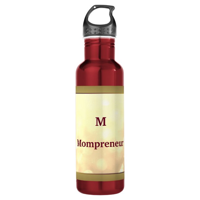 Mompreneur personalised 710 ml water bottle (Front)
