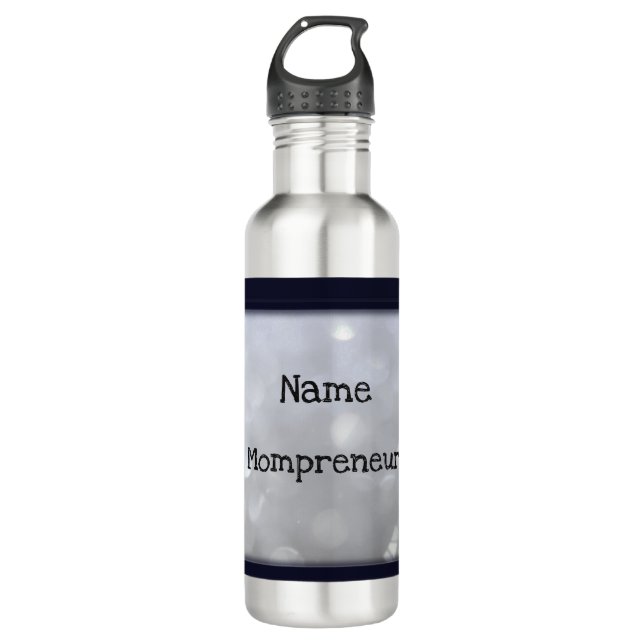 Mompreneur personalised 710 ml water bottle (Front)