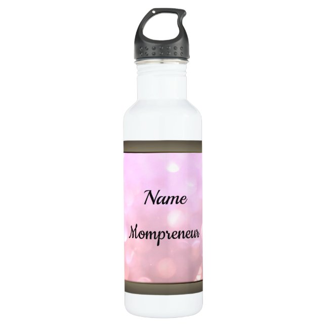Mompreneur personalised 710 ml water bottle (Front)