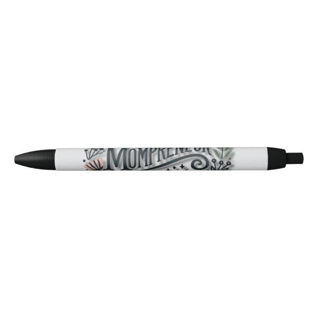 Mompreneur Themed Black Ink Pen (Front)