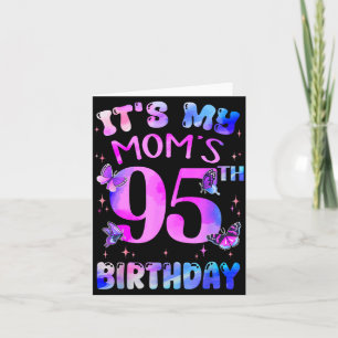 Moms 95th Birthday Butterfly Happy 95 Years Old Card