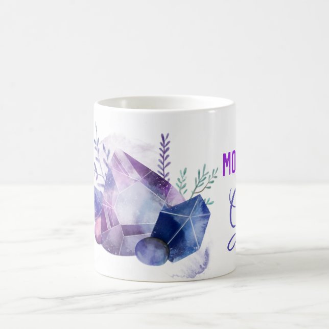 *~* MOM's A GEM - Gemstones Watercolor Gem Stones Coffee Mug (Center)