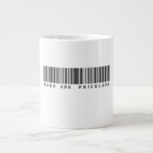 Moms Are Priceless Barcode Design Large Coffee Mug