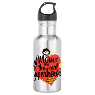 Moms Are The Real Superheroes 532 Ml Water Bottle