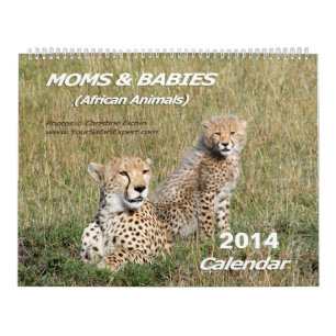 Moms & Babies African Animals Calendar 2014 2-Pg.