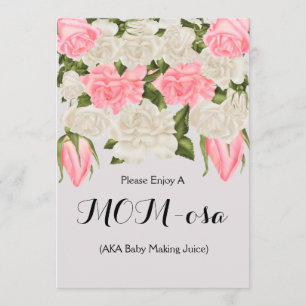 Moms Bar sign for Baby Shower Invitation