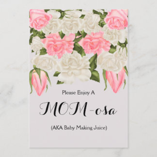 Moms Bar sign for Baby Shower Invitation