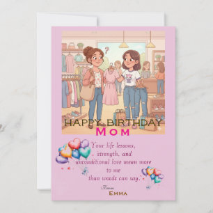 Moms' birthday card
