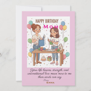 Moms' birthday card