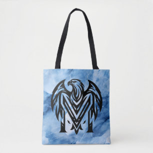 Moms Bold Eagle on Blue Smoke Large Shoulder Tote
