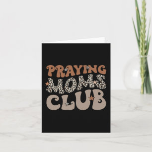 Moms Club Leopard Christian Mama Mothers Day Card