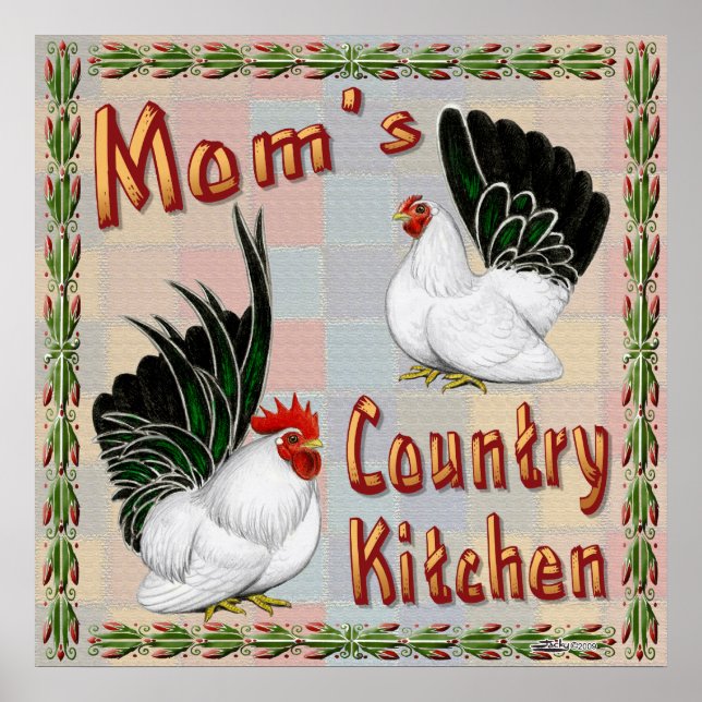 Mom's Country Kitchen Poster (Front)