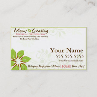 Moms Creating Financial Freedom Business Card