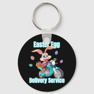 Moms Dads Easter Egg Delivery Service Bunny Motorc Key Ring