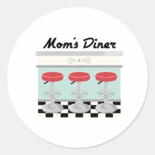 Moms Diner Classic Round Sticker
