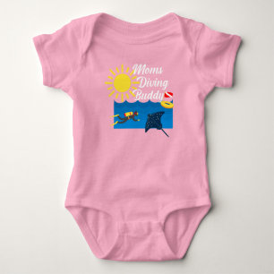 Moms Diving Buddy Design - Baby Jersey Bodysuit