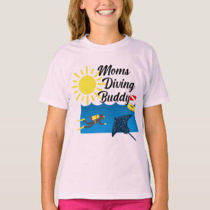 Moms Diving Buddy Design - Girls' Basic T-Shirt