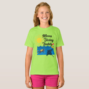 Moms Diving Buddy Design - Girls' Basic T-Shirt