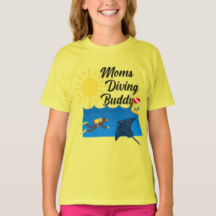 Moms Diving Buddy Design - Girls' Basic T-Shirt