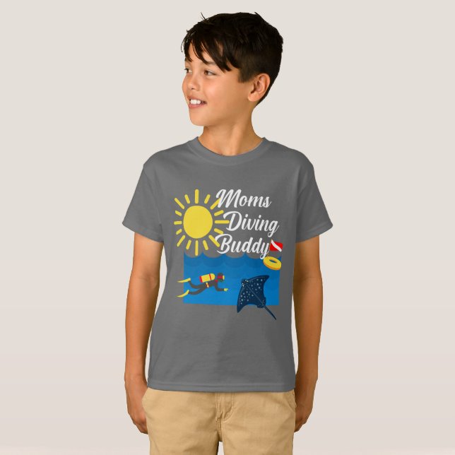 Moms Diving Buddy Design - Kids' Basic T-Shirt (Front Full)