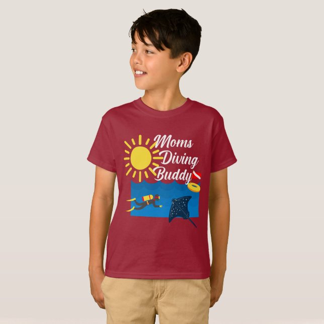 Moms Diving Buddy Design - Kids' Basic T-Shirt (Front Full)