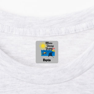 Moms Diving Buddy Design - Small Square Clothing L