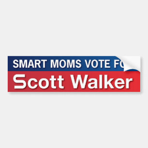 Moms For Scott Walker Bumper Sticker
