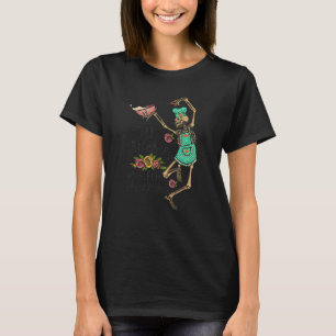 Moms Kitchen for Dancing Women Skeleton Cooking T-Shirt