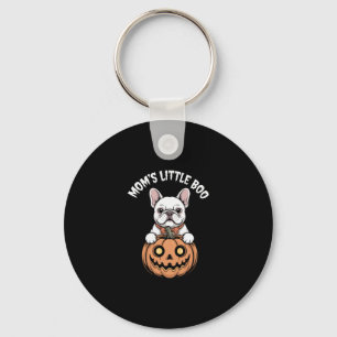 Mom's Little Boo French Bulldog Hallowen Key Ring