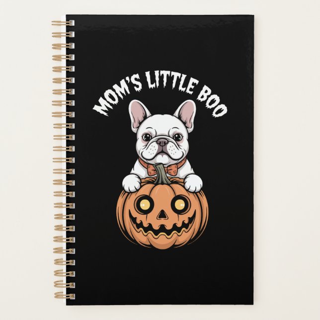 Mom's Little Boo French Bulldog Hallowen Planner (Front)