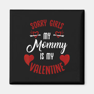 Mom's Little Valentine Sweetheart Family Love Funn Magnet