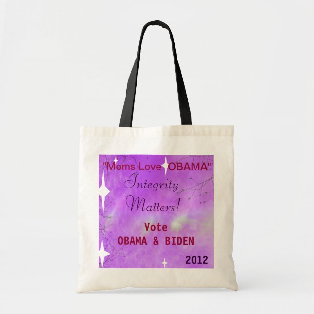 "Moms Love Obama" Vote Obama 2012 Tote (Front)
