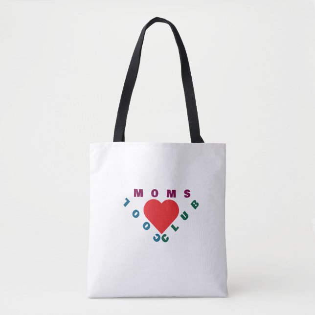  Moms Make Everything Better | Cute Heart Tote Bag (Front)
