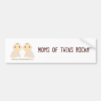 Moms of twins ROCK!! Bumper Sticker