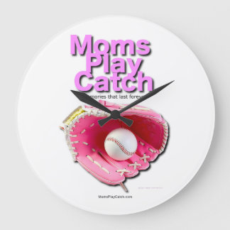 Moms Play Catch Large Clock